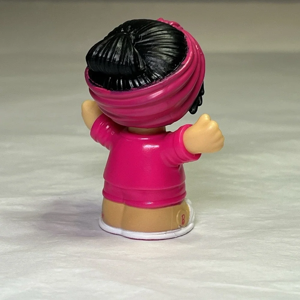 Fisher Price Little People Black Hair Barbie‎ Pajama Girl in Pink